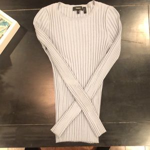 Theory Blue Long Sleeve Cotton Size Small